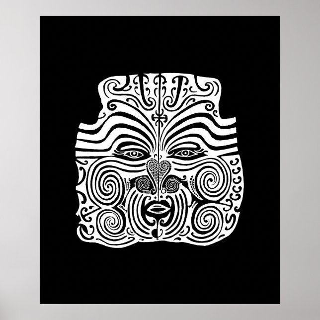 Tribal Tattoo Design - New Zealand Maori Poster (Front)