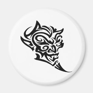 Tribal Tattoo Devil Face Satan Magnet