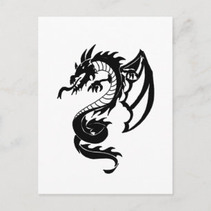 Tribal Tattoo Dragon Postcard