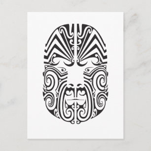 Tribal Tattoo Face Postcard