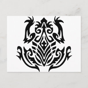 Tribal Tattoo Frog Postcard