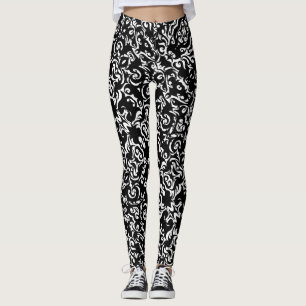 Tribal Tattoo Ink Doodle Yoga Pants Running