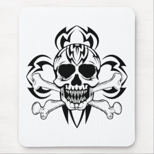 Tribal Tattoo Skull Mouse Mat