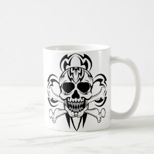 Tribal Tattoo Skull, Tribal Tattoo Skull Coffee Mug