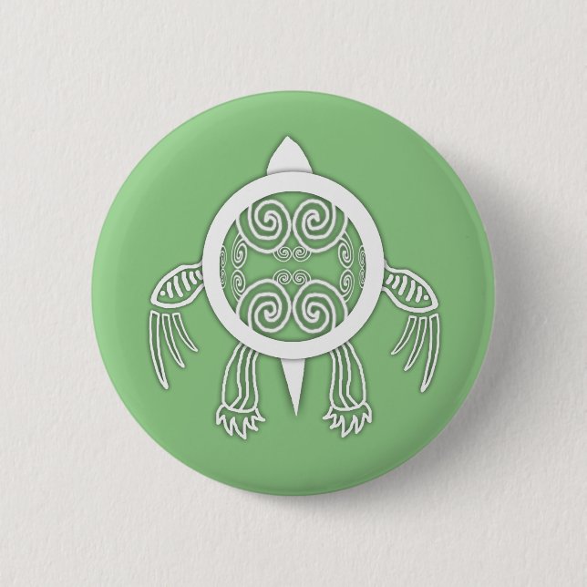 Tribal Tattoo Turtle 6 Cm Round Badge (Front)