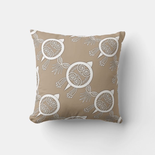 Tribal Tattoo Turtle Cushion (Front)
