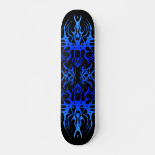 Tribal Tattoo Valentine Heart - blue Skateboard
