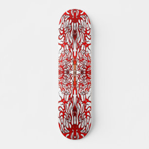 Tribal Tattoo Valentine Heart - red Skateboard