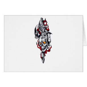 Tribal tattoo with skull