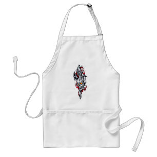Tribal tattoo with skull standard apron
