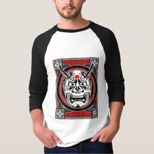 Tribal Tattoos With Image Mask Tribal Design T-Shirt