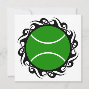 tribal tennis ball invitation