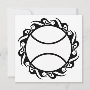 tribal tennis ball invitation