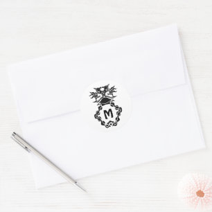 Tribal Texas Horned Lizard Classic Round Sticker