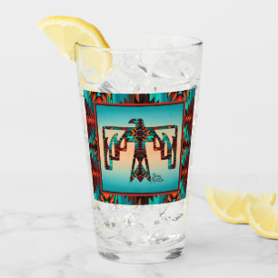 Tribal Thunderbird Glass Cup