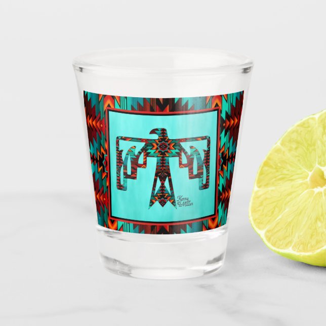 Tribal Thunderbird Shot Glass (Front)