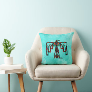 Tribal Thunderbird Throw Pillow