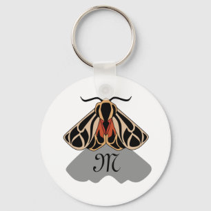 Tribal Tiger Moth Monogram Key Ring