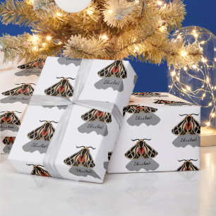 Tribal Tiger Moth Monogram Wrapping Paper