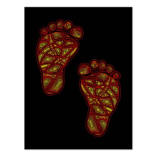Tribal Toes Postcard