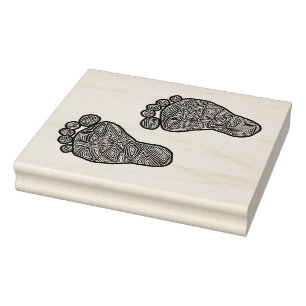 Tribal Toes Rubber Stamp