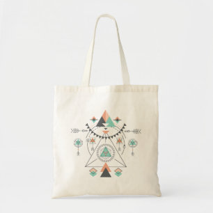 Tribal Totem Geometric Design Tote Bag