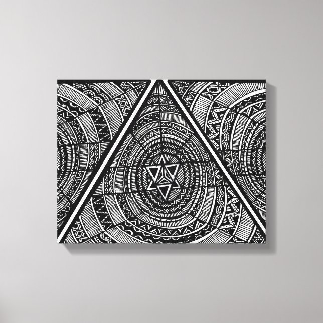 Tribal Triangle Canvas Print (Front)