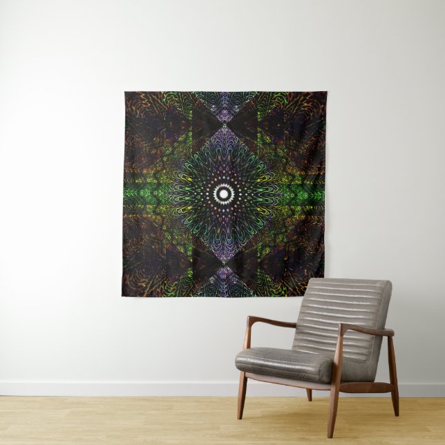 Tribal Triangle Prism Tapestry (In Situ)