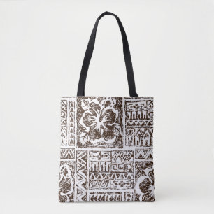 Tribal tropical art pattern of indigenous Hawaiian Tote Bag
