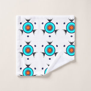 Tribal Turquoise Pattern Bath Towel Set