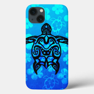 Tribal Turtle Hibiscus iPhone 13 Case
