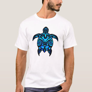 Tribal Turtle Hibiscus T-Shirt