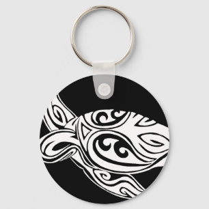 Tribal Turtle Key Ring