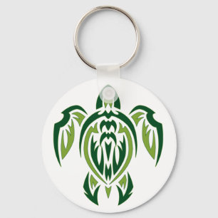 Tribal Turtle Key Ring