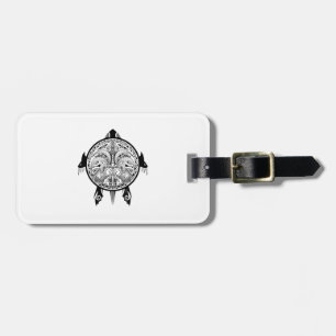 Tribal Turtle Shield Tattoo Luggage Tag