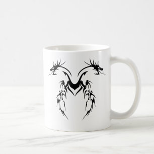 TRIBAL TWIN DRAGONS COFFEE MUG