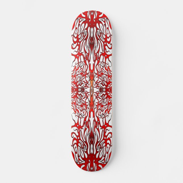 Tribal Valetine Heart Arteries Tattoo 2 Skateboard (Front)