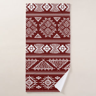 Tribal vintage ethnic seamless illustration patter bath towel