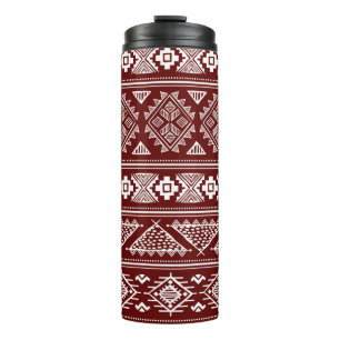 Tribal vintage ethnic seamless illustration patter thermal tumbler