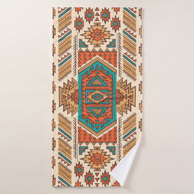 Tribal Vintage: Ethnic Seamless Pattern Bath Towel (Bath Towel)
