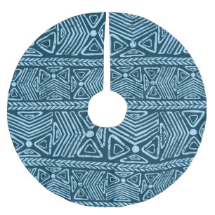 Tribal vintage ethnic, seamless pattern. brushed polyester tree skirt