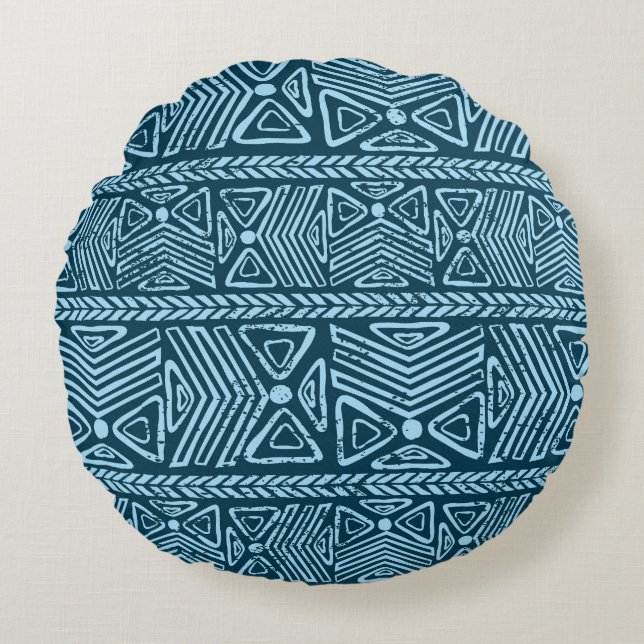 Tribal vintage ethnic, seamless pattern. round cushion (Front)