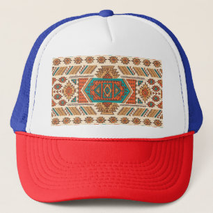 Tribal Vintage: Ethnic Seamless Pattern Trucker Hat
