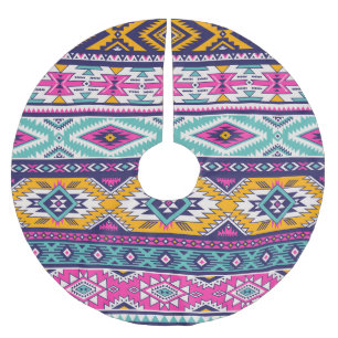 Tribal vintage Navajo: retro pattern Brushed Polyester Tree Skirt
