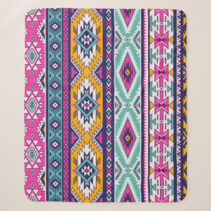 Tribal vintage Navajo: retro pattern Sherpa Blanket