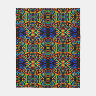 Tribal Visions Psychedelic Pattern Fleece Blanket