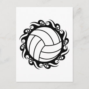 tribal volleyball postcard