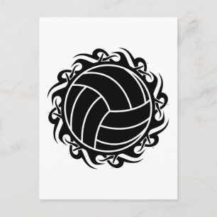 tribal volleyball postcard
