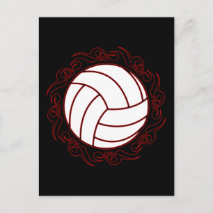 tribal volleyball postcard