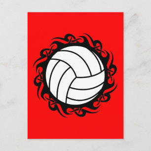 tribal volleyball postcard